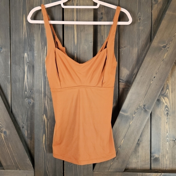 Athleta Swim Bondi Bra Cup Tankini 36 B/C Rust Orange - Picture 1 of 7